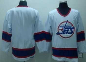 Mens Winnipeg Jets Customized White CCM Jersey